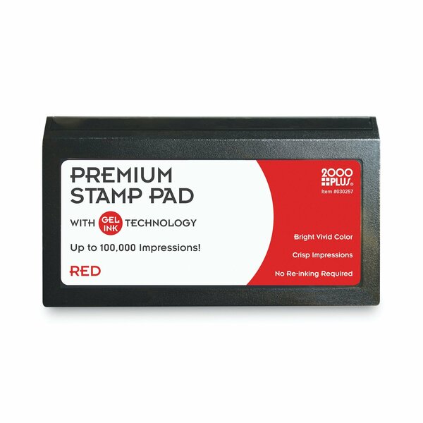Cosco Microgel Stamp Pad for 2000 PLUS, 3 1/8 x 6 1/6, Red 030257